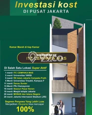 Jual Rumah Eksklusif 9 KT di Cempaka Mas, Jakarta Pusat Jual Rumah Eksklusif 9 KT di Cempaka Mas, Jakarta Pusat