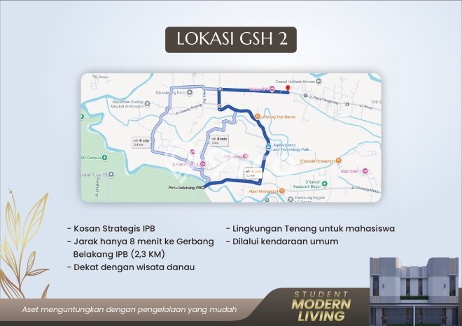 Unit Kost Dijual di Kawasan Dramaga Bogor dengan 8 KT Unit Kost Dijual di Kawasan Dramaga Bogor dengan 8 KT