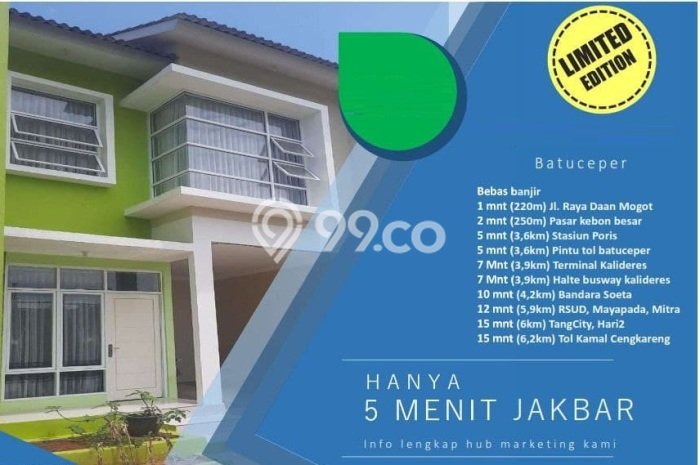 Dijual Hunian Rumah Nyaman 3 Kamar di Batu Ceper, Tangerang Dijual Hunian Rumah Nyaman 3 Kamar di Batu Ceper, Tangerang