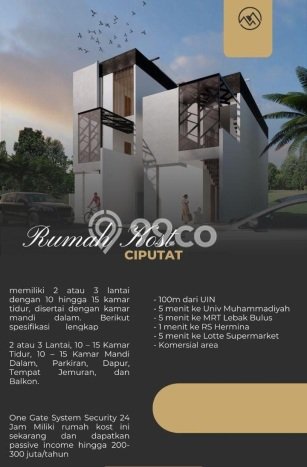 Investasi Kost di Ciputat Timur Spesifikasi 10 KT & 10 KM Investasi Kost di Ciputat Timur Spesifikasi 10 KT & 10 KM
