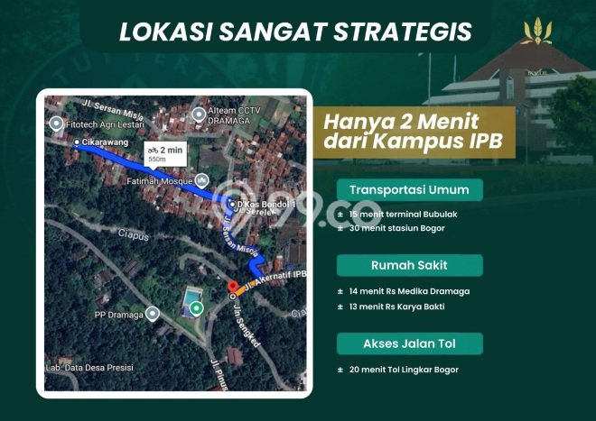 Investasi Kost di Dramaga Spesifikasi 4 KT & 4 KM Investasi Kost di Dramaga Spesifikasi 4 KT & 4 KM