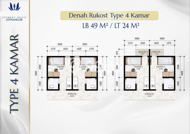 Rumah Kost Dijual di Jatinangor, Sumedang dengan 4 Kamar Tidur, 4 Kamar Mandi Rumah Kost Dijual di Jatinangor, Sumedang dengan 4 Kamar Tidur, 4 Kamar Mandi