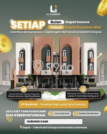 Dijual Kost di Kawasan Beji, Depok, Spesifikasi 10 KT, 10 KM, 105m2 Dijual Kost di Kawasan Beji, Depok, Spesifikasi 10 KT, 10 KM, 105m2