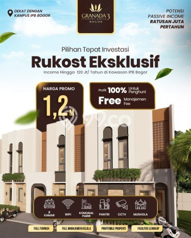 Rumah Kost Dijual Lokasi Dramaga, Bogor, 4 Kamar Tidur, 4 Kamar Mandi, 52m2 Rumah Kost Dijual Lokasi Dramaga, Bogor, 4 Kamar Tidur, 4 Kamar Mandi, 52m2