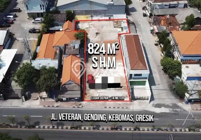 Dijual Tanah Lokasi Gresik Kota, Gresik Seluas 824m2 Dijual Tanah Lokasi Gresik Kota, Gresik Seluas 824m2