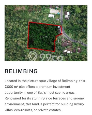 Dijual Tanah di Tabanan, Luas 91950m2 SHM Dijual Tanah di Tabanan, Luas 91950m2 SHM