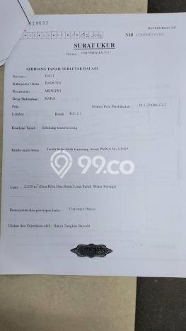 Lahan untuk Dijual Lokasi Mengwi, Badung Luas 2250m2 SHM Lahan untuk Dijual Lokasi Mengwi, Badung Luas 2250m2 SHM