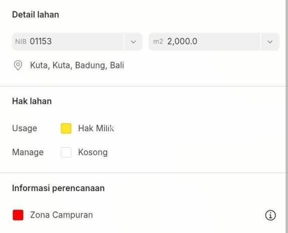 Tanah Kavling Dijual di Nusa Dua, Badung dengan Luas Tanah 2000m2 Tanah Kavling Dijual di Nusa Dua, Badung dengan Luas Tanah 2000m2