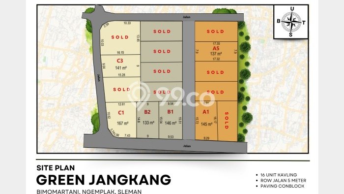 Lahan Kosong Dijual di Ngemplak, Sleman, Luas 137m2 Area Strategis Lahan Kosong Dijual di Ngemplak, Sleman, Luas 137m2 Area Strategis