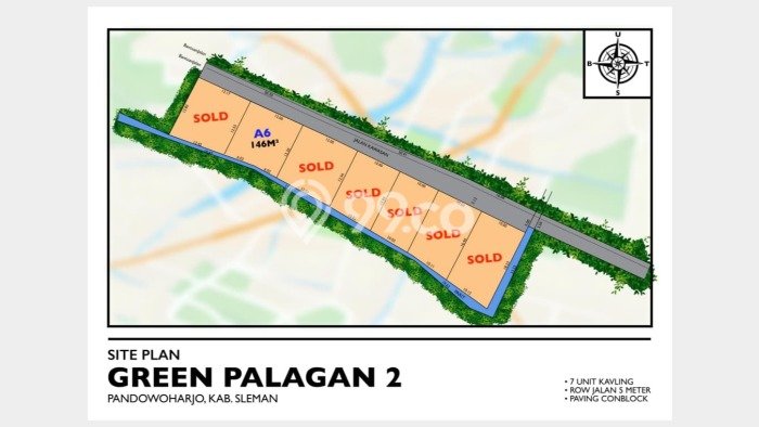 Tanah untuk Dijual di Sleman Sleman Luas 139m2 Tanah untuk Dijual di Sleman Sleman Luas 139m2