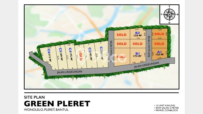 Untuk Dijual Tanah 125m2 di Kota Baru, Yogyakarta Untuk Dijual Tanah 125m2 di Kota Baru, Yogyakarta
