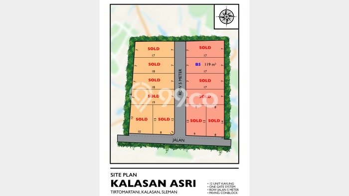 Lahan untuk Dijual Lokasi Sleman, Sleman Luas 119m2 PPJB Lahan untuk Dijual Lokasi Sleman, Sleman Luas 119m2 PPJB