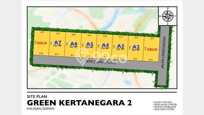 Untuk Dijual Tanah di Kalasan Sleman Luas 121m2 PPJB Untuk Dijual Tanah di Kalasan Sleman Luas 121m2 PPJB