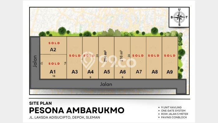 Tanah Investasi Dijual di Sleman Punya Luas 214m2 Tanah Investasi Dijual di Sleman Punya Luas 214m2