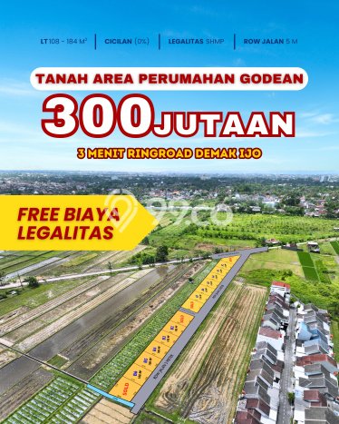 Jarang Ada! Tanah di Godean Punya Luas 110m2 SHM Jarang Ada! Tanah di Godean Punya Luas 110m2 SHM