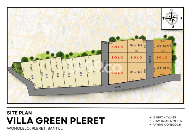 Tanah di Bantul, Luas 169m², Akses Strategis Tanah di Bantul, Luas 169m², Akses Strategis