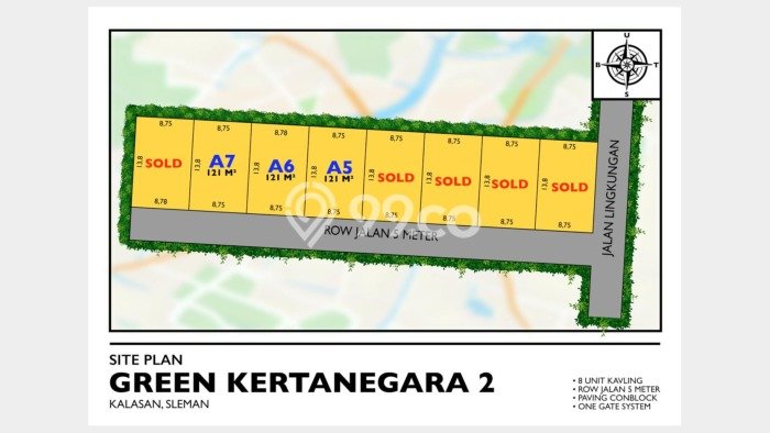 Kavling Tanah untuk Dijual di Maguwoharjo, Yogyakarta, Luas 121m2 Kavling Tanah untuk Dijual di Maguwoharjo, Yogyakarta, Luas 121m2
