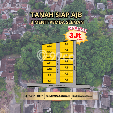 Lahan untuk Dijual di Sleman Sleman Luas 114m2 Lahan untuk Dijual di Sleman Sleman Luas 114m2