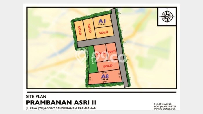 Tanah Kosong Dijual di Sleman dengan Area 139m2 Tanah Kosong Dijual di Sleman dengan Area 139m2