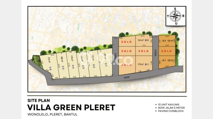 Dijual Tanah 124m2 di Plered, Bantul Dijual Tanah 124m2 di Plered, Bantul