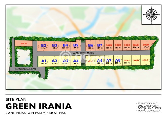 Tanah Kavling Dijual di Sleman, Yogyakarta dengan Luas Tanah 132m2 Tanah Kavling Dijual di Sleman, Yogyakarta dengan Luas Tanah 132m2