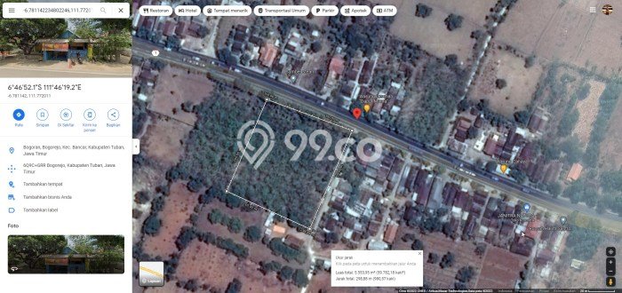 Tanah Lokasi Strategis di Tuban, Luas 5m2m², Dekat ke Pusat Kota Tanah Lokasi Strategis di Tuban, Luas 5m2m², Dekat ke Pusat Kota