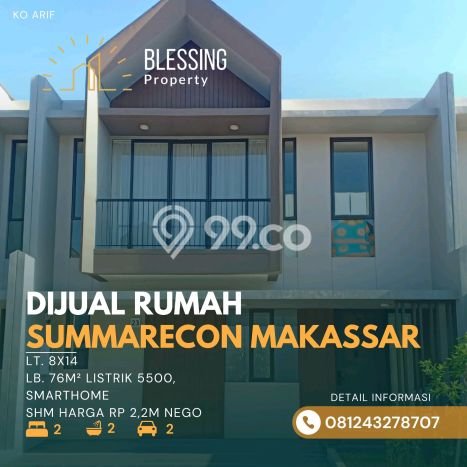 Rumah Strategis Minimalis Lb 76m2 di Makassar, Makassar Rumah Strategis Minimalis Lb 76m2 di Makassar, Makassar