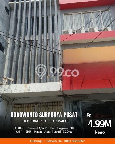 Unit Ruko Dijual di Surabaya LT 98m2 & LB 294m2 Unit Ruko Dijual di Surabaya LT 98m2 & LB 294m2