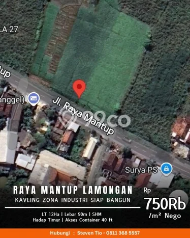 Untuk Dijual Tanah di Mantup Lamongan Luas 120000m2 SHM Untuk Dijual Tanah di Mantup Lamongan Luas 120000m2 SHM