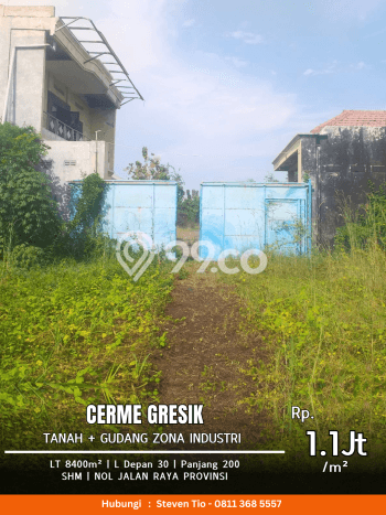 LOKASI STRATEGIS! Tanah Kawasan Cerme, Luas 8400m2m², Jalur Strategis LOKASI STRATEGIS! Tanah Kawasan Cerme, Luas 8400m2m², Jalur Strategis
