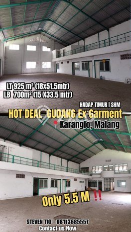Gudang Dijual di Karangploso Malang dengan Luas Bangunan 700m2 Gudang Dijual di Karangploso Malang dengan Luas Bangunan 700m2