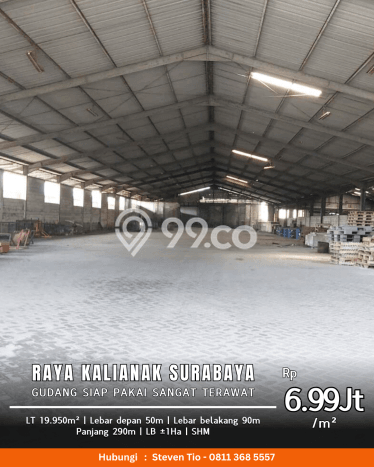 FOR SALE! Gudang di Asemrowo Surabaya, LT 19950m2, LB 10000m2 FOR SALE! Gudang di Asemrowo Surabaya, LT 19950m2, LB 10000m2