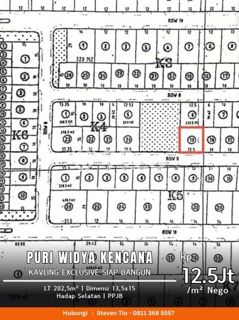 For Sale Tanah di Citraland, Luas 202m2m², Dekat Citraland, Surabaya, Surabaya For Sale Tanah di Citraland, Luas 202m2m², Dekat Citraland, Surabaya, Surabaya