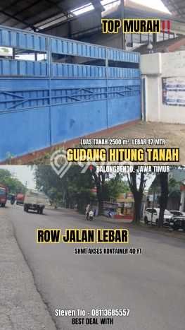 Gudang Dijual di Sidoarjo LT 2500m2 & LB 2500m2 Lokasi Terbaik! Gudang Dijual di Sidoarjo LT 2500m2 & LB 2500m2 Lokasi Terbaik!