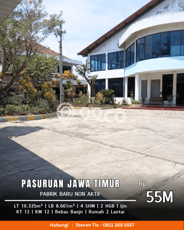 Unit Pabrik Dijual di Probolinggo LT 10335m2 & LB 8661m2 Unit Pabrik Dijual di Probolinggo LT 10335m2 & LB 8661m2
