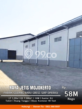 Gudang di Jetis, Luas 7500m2m², Jalan Utama, Area Ramai Gudang di Jetis, Luas 7500m2m², Jalan Utama, Area Ramai