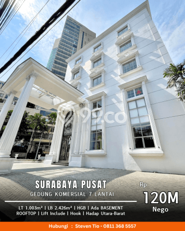 Komersial Dijual di Surabaya LT 1003m2 & LB 2426m2 Lokasi Terbaik! Komersial Dijual di Surabaya LT 1003m2 & LB 2426m2 Lokasi Terbaik!