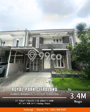 For Sale! Premium House LT 150m2 Desain Modern di Citraland For Sale! Premium House LT 150m2 Desain Modern di Citraland