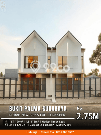 Rumah area Citraland, Surabaya, LT 120m2m² Bangunan 115m2m² - SEGERA MILIKI! Rumah area Citraland, Surabaya, LT 120m2m² Bangunan 115m2m² - SEGERA MILIKI!