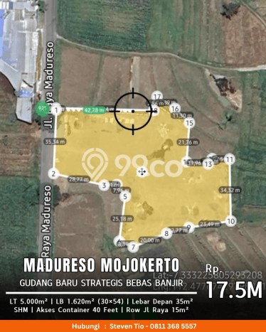 Untuk Dijual! Gudang di Mojokerto Mojokerto LT 5000m2 / LB 1620m2 Kawasan Strategis Untuk Dijual! Gudang di Mojokerto Mojokerto LT 5000m2 / LB 1620m2 Kawasan Strategis