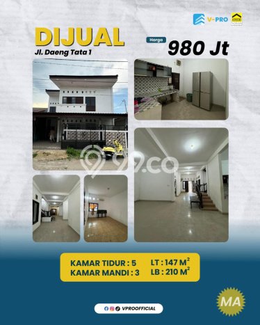 For Sale Hunian Rumah Terawat 5 KT di Parang Tambung, Makassar For Sale Hunian Rumah Terawat 5 KT di Parang Tambung, Makassar
