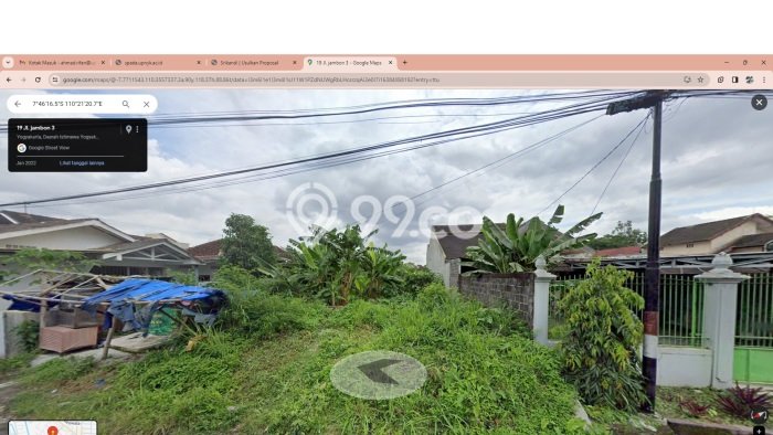 Kavling Tanah Dijual di Tegalrejo Yogyakarta Spesifikasi 1005m2 Kavling Tanah Dijual di Tegalrejo Yogyakarta Spesifikasi 1005m2