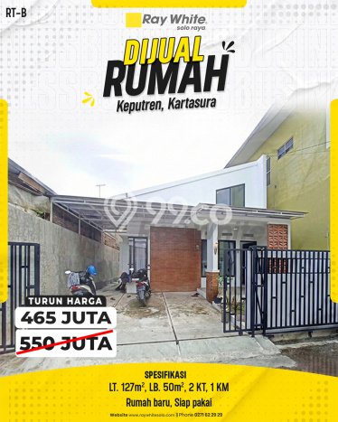 Jual Rumah Murah Meriah Kartasura Punya 2 KT & LT 127m2 Jual Rumah Murah Meriah Kartasura Punya 2 KT & LT 127m2