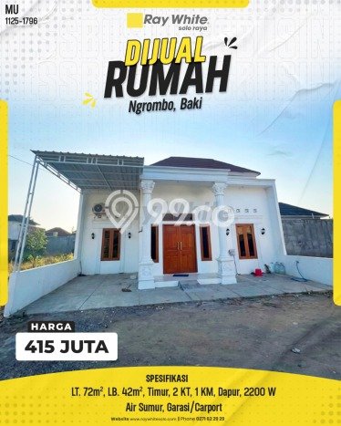 Hunian Terjangkau Dijual Area Baki, Sukoharjo Harga Rp 415 Juta Hunian Terjangkau Dijual Area Baki, Sukoharjo Harga Rp 415 Juta