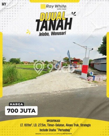 Dijual Tanah di Wonosari Klaten Luas 601m2 SHM Dijual Tanah di Wonosari Klaten Luas 601m2 SHM
