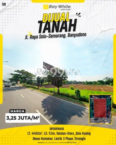 Tanah Kosong Dijual di Boyolali dengan Area 4492m2 Tanah Kosong Dijual di Boyolali dengan Area 4492m2