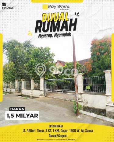 Rumah Luas Tanah 476m2m² di Ngemplak, Boyolali - Lokasi Strategis Rumah Luas Tanah 476m2m² di Ngemplak, Boyolali - Lokasi Strategis