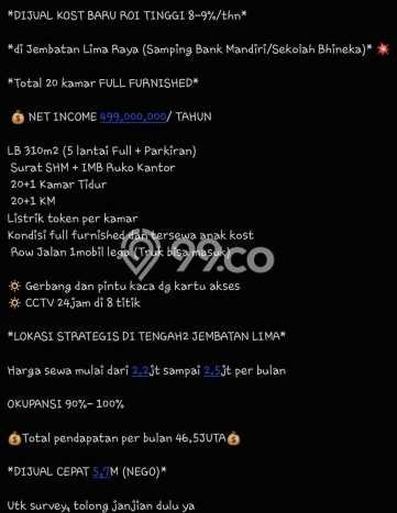Untuk Dijual Kost 20 Kamar di Jakarta Barat untuk Aset Anda Untuk Dijual Kost 20 Kamar di Jakarta Barat untuk Aset Anda