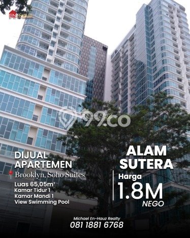 Apartemen Favorit Modern Dijual di Tangerang dengan 1 Kamar Tidur Apartemen Favorit Modern Dijual di Tangerang dengan 1 Kamar Tidur