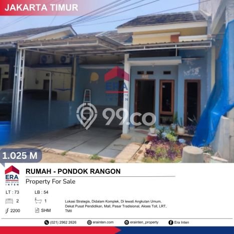 Jual Rumah Minimalis Bagus Punya 2 KT di Ciracas Jakarta Timur SHM Jual Rumah Minimalis Bagus Punya 2 KT di Ciracas Jakarta Timur SHM